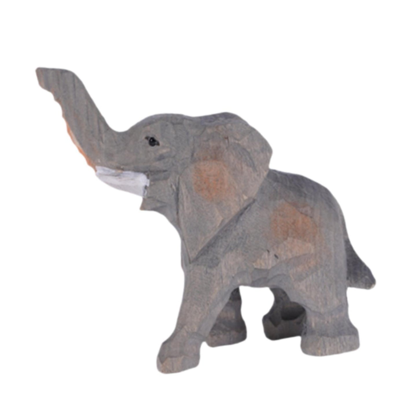 Elephant Statue Handmade Wooden Sculpture for Office Decor