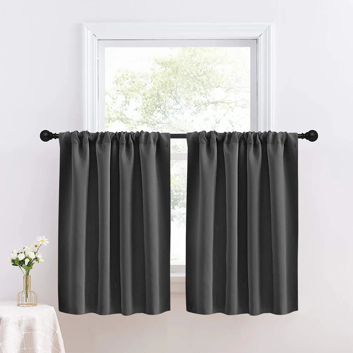 High Blackout Short Curtain, UV Protection for Kitchen