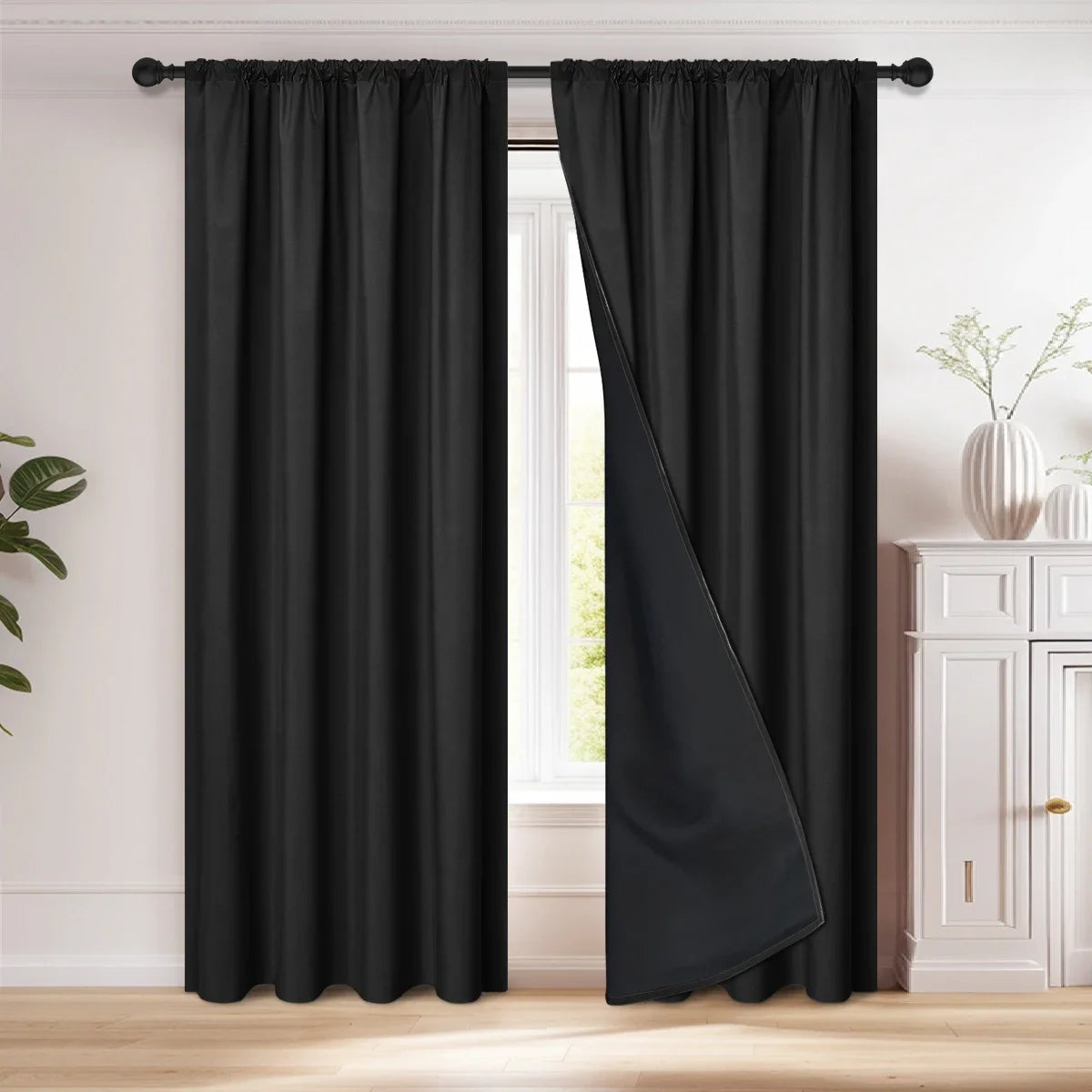 Blackout Curtain Rod Pocket - Perfect for Living Room & Bedroom