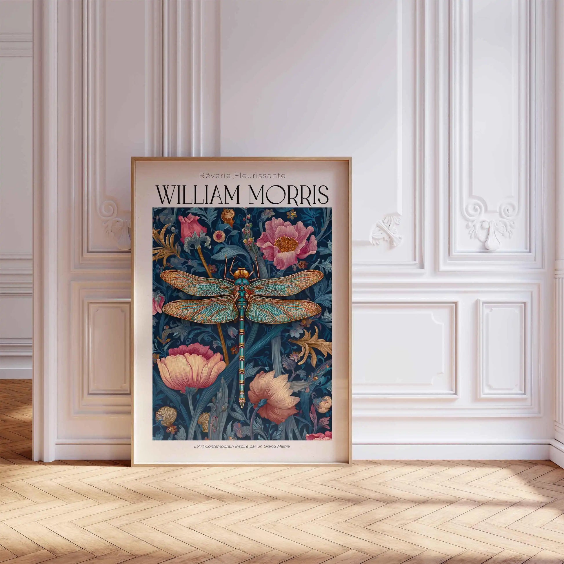 William Morris Flower Animals Wall Art Canvas Print