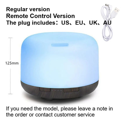 500ML Ultrasonic Ion Humidifier with Color Light & USB