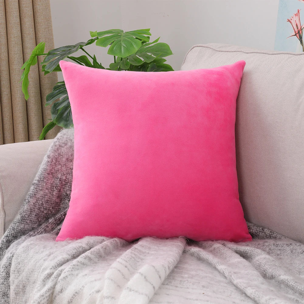 Nordic Plush Pillow Cover: Large Square Sofa Bed Decor
