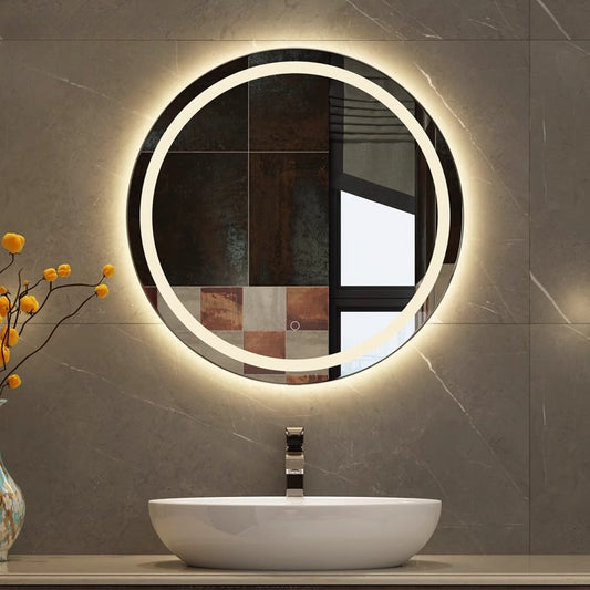LED Anti-Fog Nordic Bathroom Mirror - Customizable & Luminous