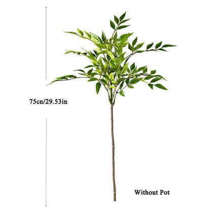 75cm Largen Fake Nandina Tree Artificial Palm Plants Plastic Green Bamboo Plant Faux Sumac Tree For Home Garden Office Decor