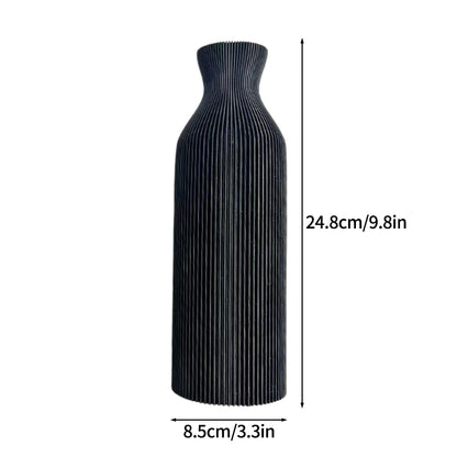 3D Printed Minimalist Flower Vase - White Pampas Grass Decor