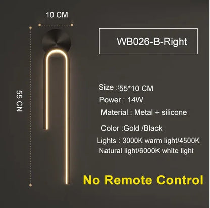 Modern LED Wall Lights Line Lamps Indoor Lighting for Bedroom Bedside TV Background Led Lamps Home Decor Light Fixture