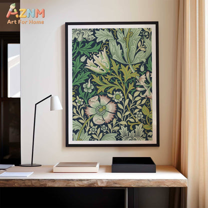 William Morris Flower Animals Wall Art Canvas Print