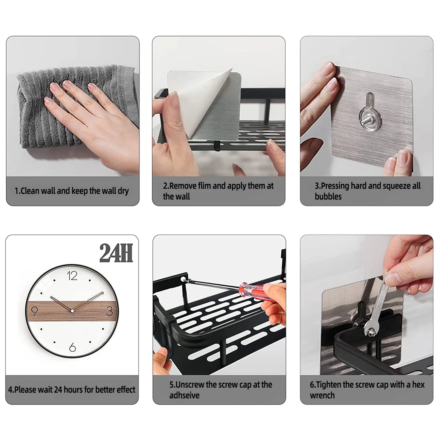 Bathroom Storage Rack: No-Drill Wall Mount Corner Shelf