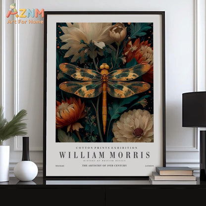 William Morris Flower Animals Wall Art Canvas Print