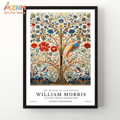 William Morris Flower Animals Wall Art Canvas Print