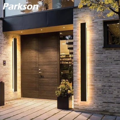 Waterproof IP65 LED Long Wall Sconce Lamp 220V 110V Garden Light Decoration Outdoor Lighting LED Wall Light External Sconce