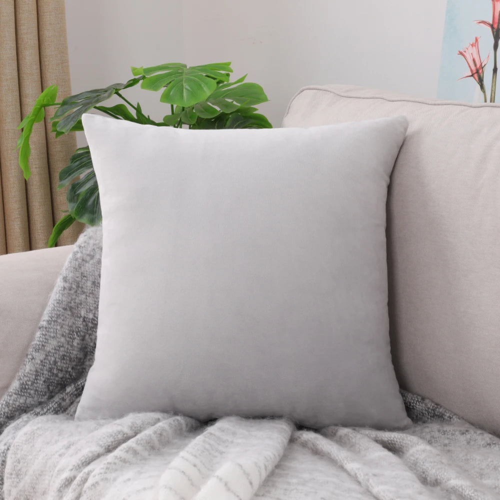 Nordic Plush Pillow Cover: Large Square Sofa Bed Decor