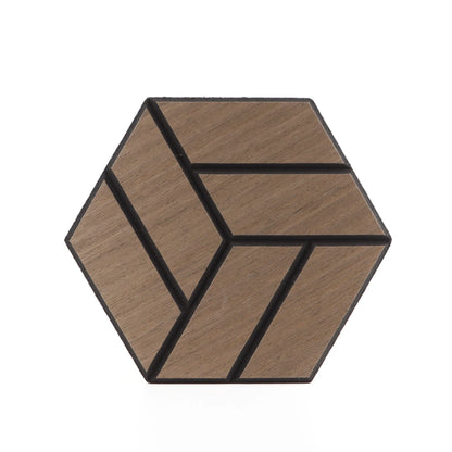 Polyester Soundproof Panels - Wood Grain Hexagonal Acoustic Decor