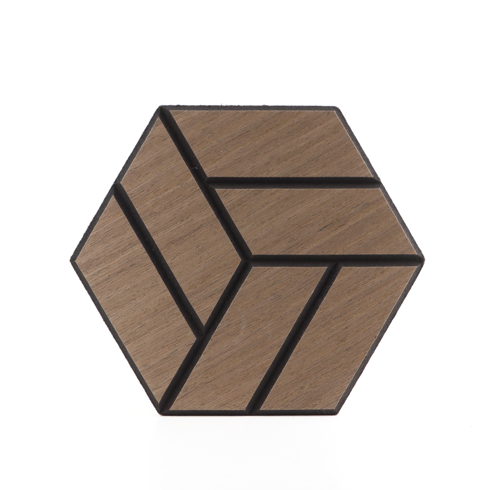 Polyester Soundproof Panels - Wood Grain Hexagonal Acoustic Decor
