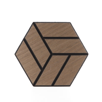 Polyester Soundproof Panels - Wood Grain Hexagonal Acoustic Decor
