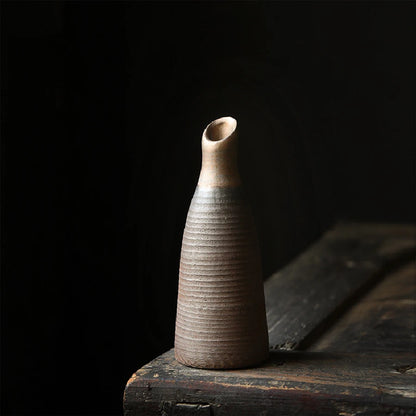 Ceramic Vase: Retro Pottery Mini Vase - Ceramic Tabletop Decor