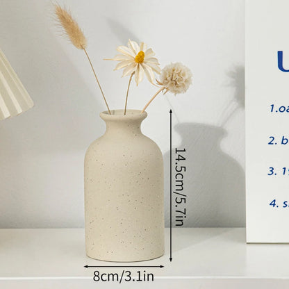 Ceramic Flower Vase Retro Table Decor for Dried Flowers