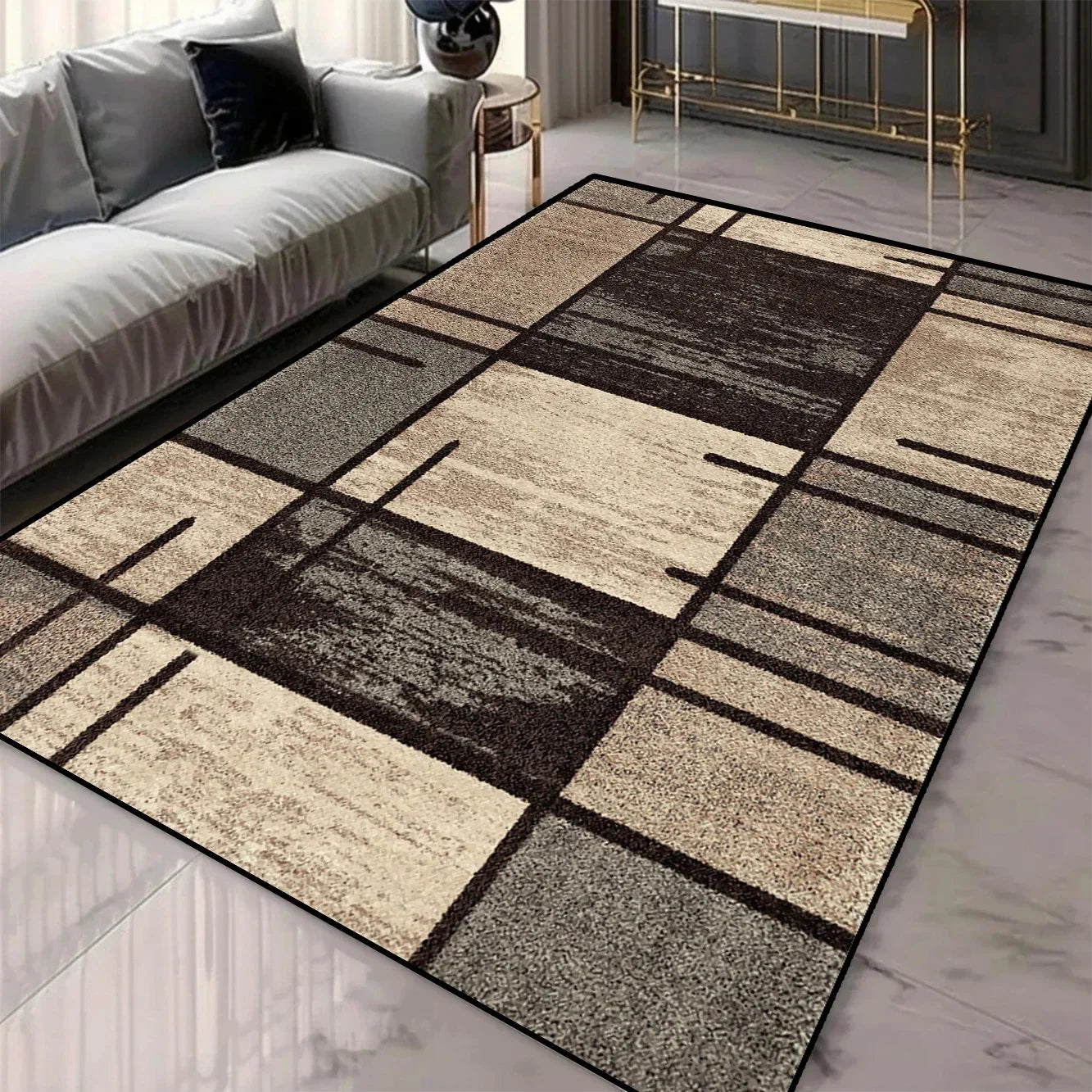 Floor Mat: Geometry Carpets - Soft Luxury Rugs for Living Room