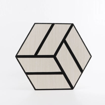 Polyester Soundproof Panels - Wood Grain Hexagonal Acoustic Decor