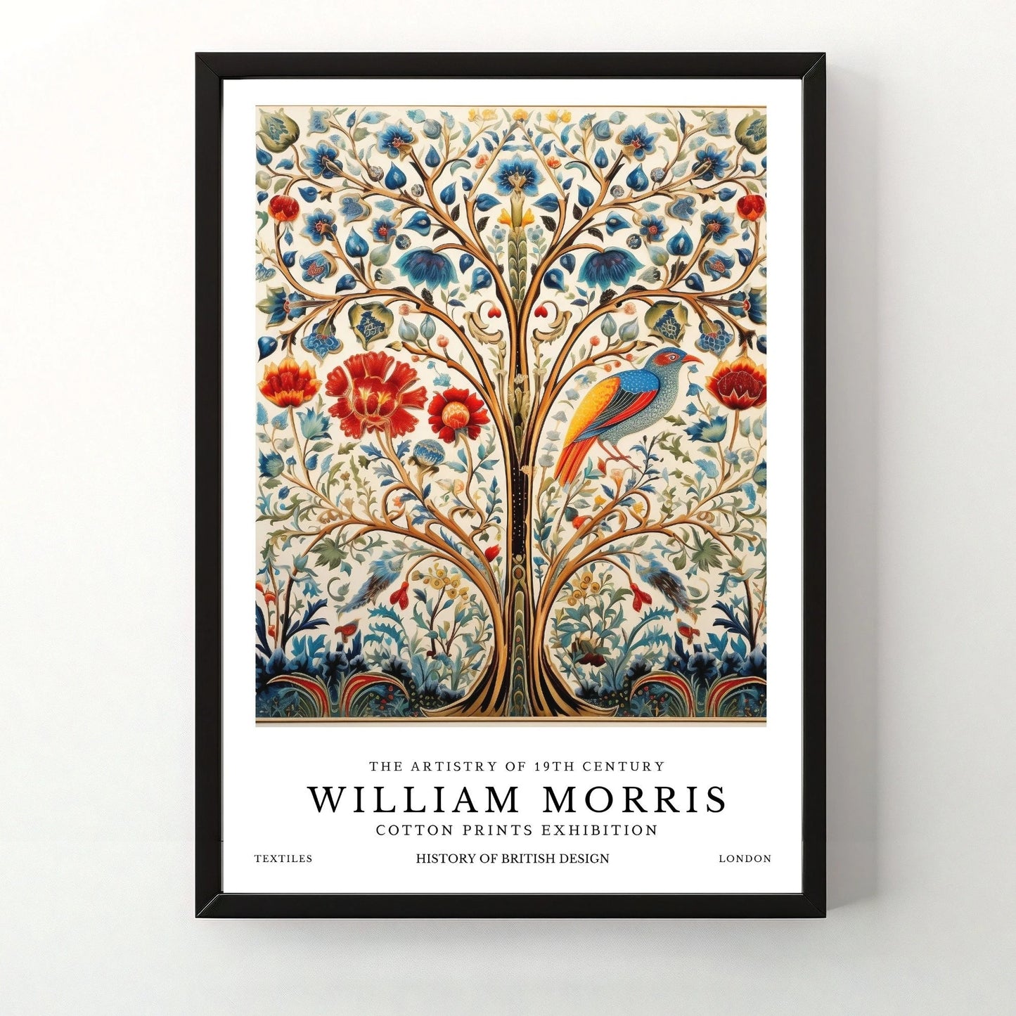 William Morris Flower Animals Wall Art Canvas Print