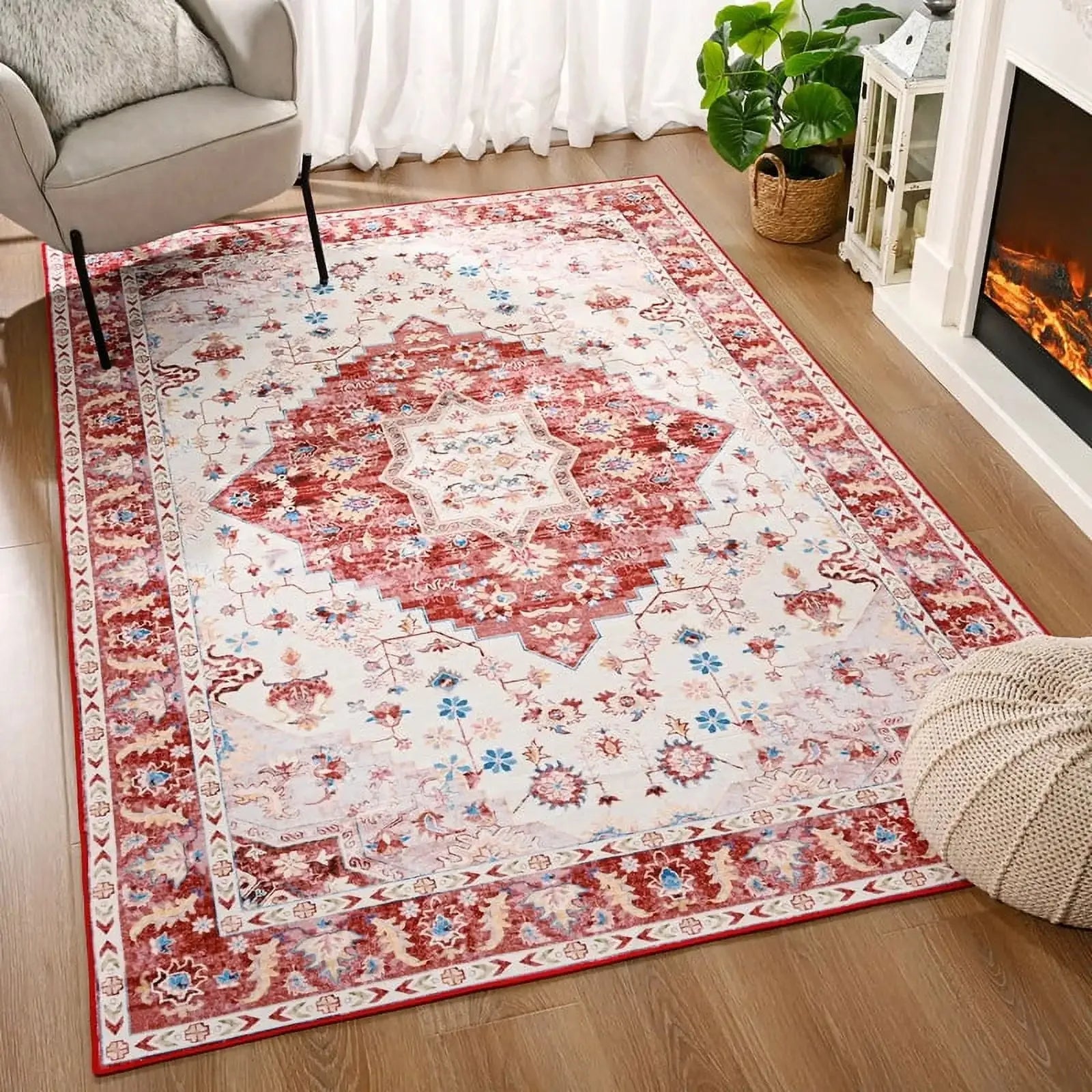 Vintage Persian Rug - Soft Boho Carpet for Any Room