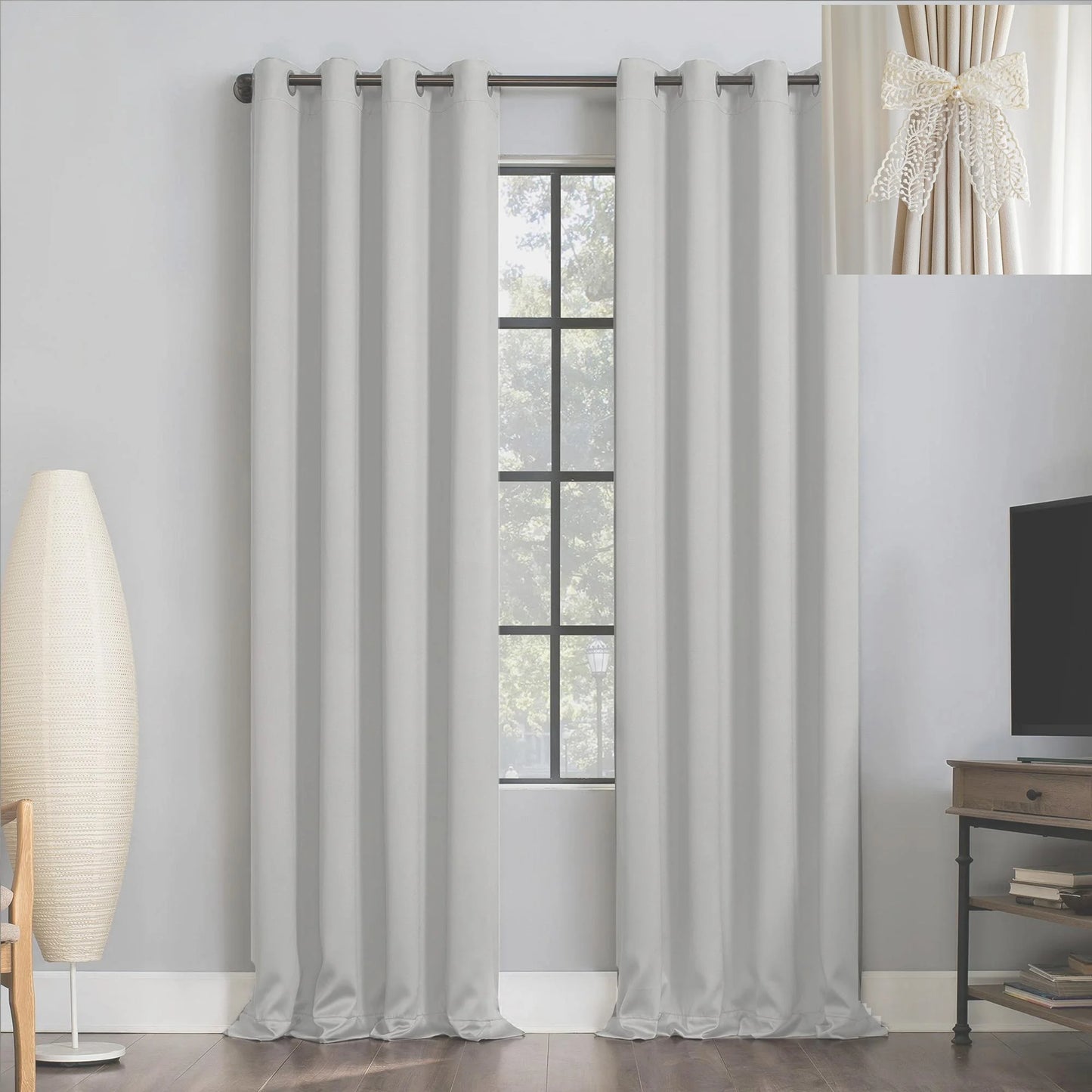 Yellow Blackout Curtains with Black TPU Interlining