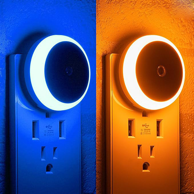 Night Lights: LED Night Light Plug-In - Smart Sensor for Bedroom & Hallway