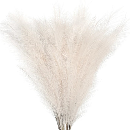 3D Printed Minimalist Flower Vase - White Pampas Grass Decor
