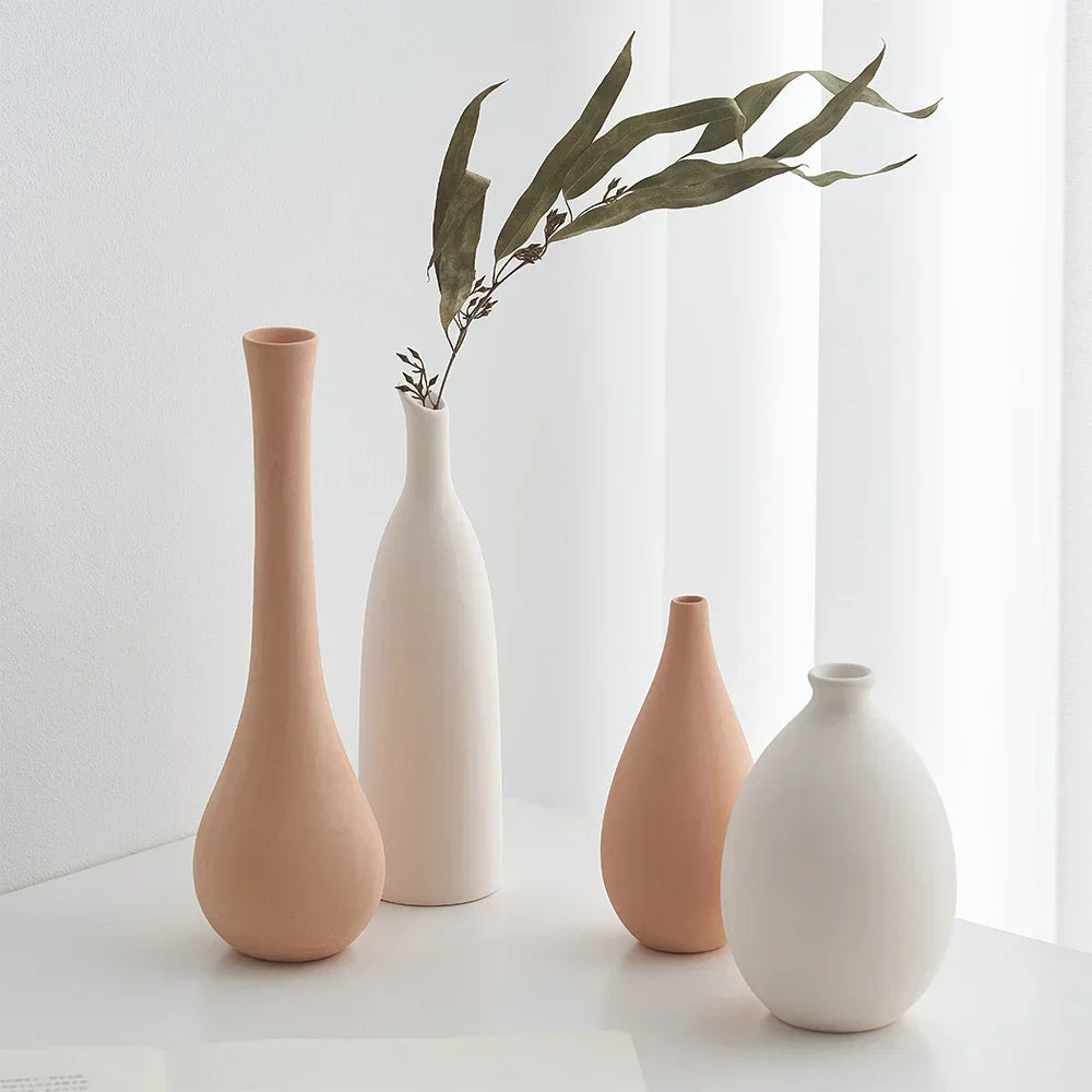 Ceramic Vase: Nordic Minimalist Decor for Home Photography