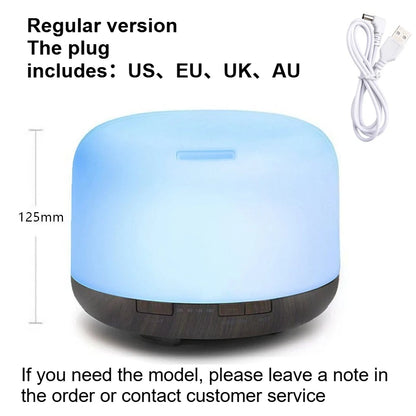500ML Ultrasonic Ion Humidifier with Color Light & USB