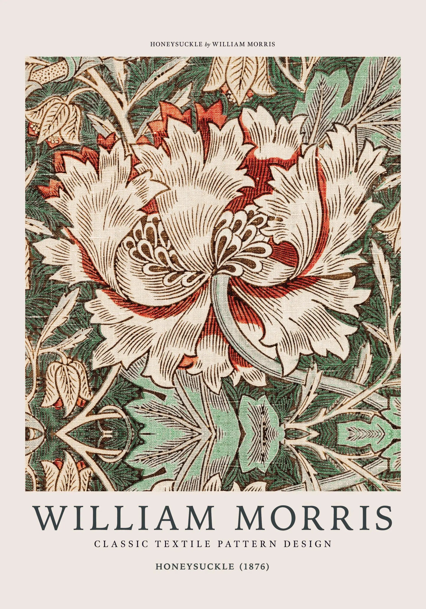 William Morris Flower Animals Wall Art Canvas Print
