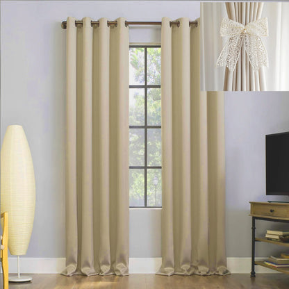 Yellow Blackout Curtains with Black TPU Interlining