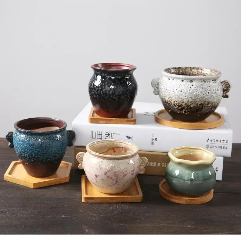 Wood Tray: Bamboo Tray Coaster Multi-Use Wood Saucer & Cup Mat