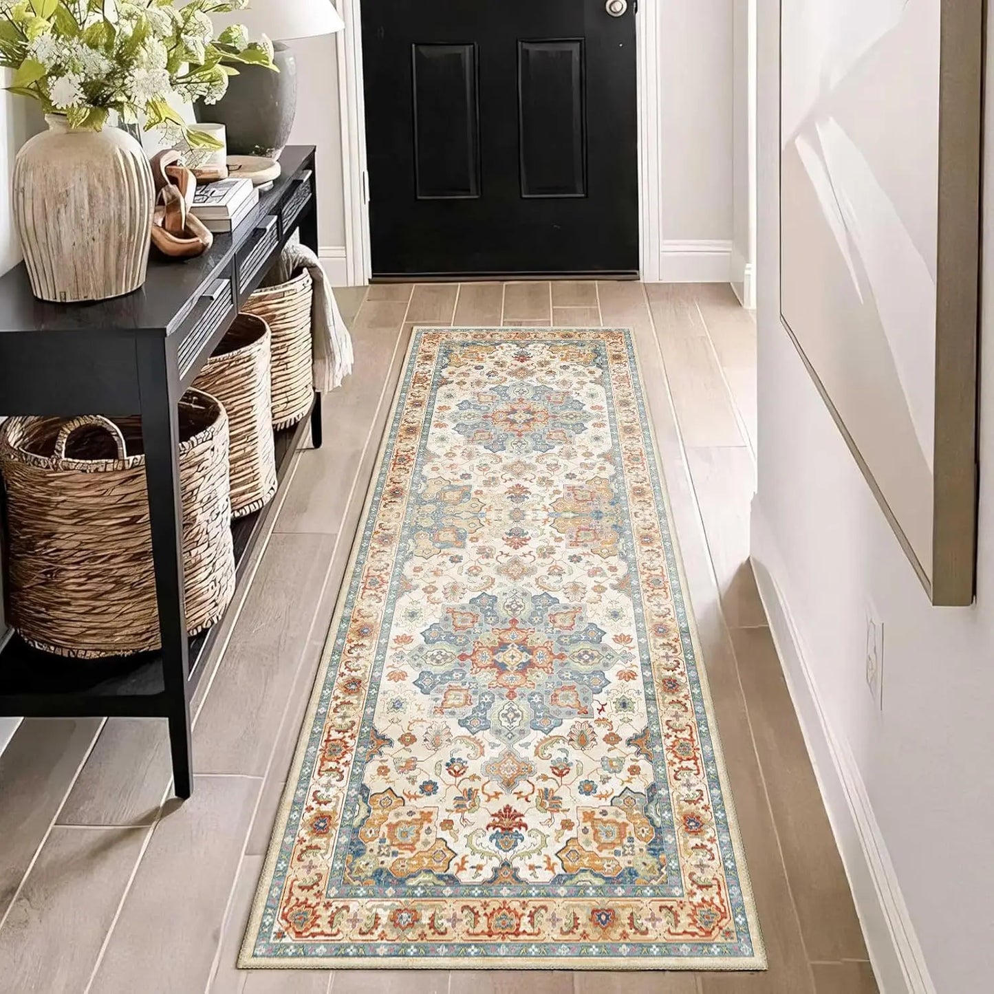 Bohemian Runner Rug - Soft, Anti-Slip Kitchen Carpet