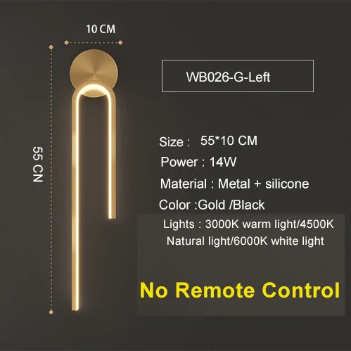 Modern LED Wall Lights Line Lamps Indoor Lighting for Bedroom Bedside TV Background Led Lamps Home Decor Light Fixture