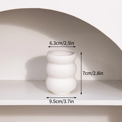 Ceramic Flower Vase Retro Table Decor for Dried Flowers