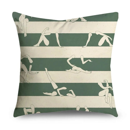 Pillowcase: Green Pattern Home Decor Cushion Cover