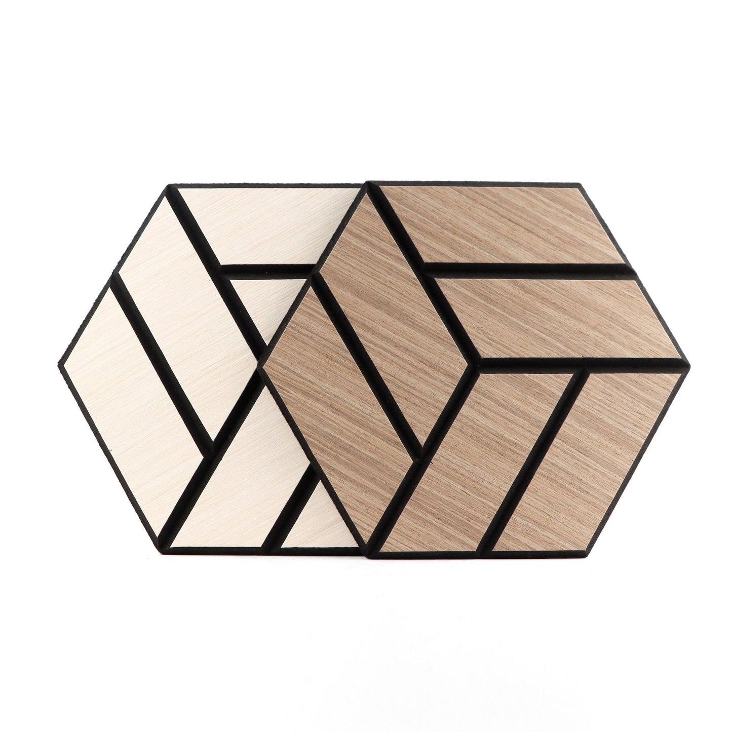 Polyester Soundproof Panels - Wood Grain Hexagonal Acoustic Decor