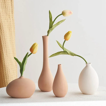 Ceramic Vase: Nordic Minimalist Decor for Home Photography