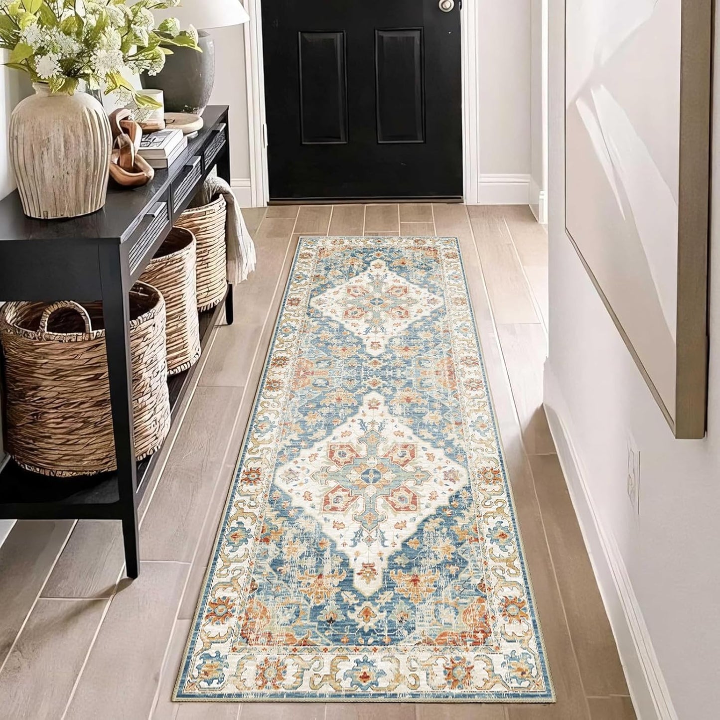Bohemian Runner Rug - Soft, Anti-Slip Kitchen Carpet