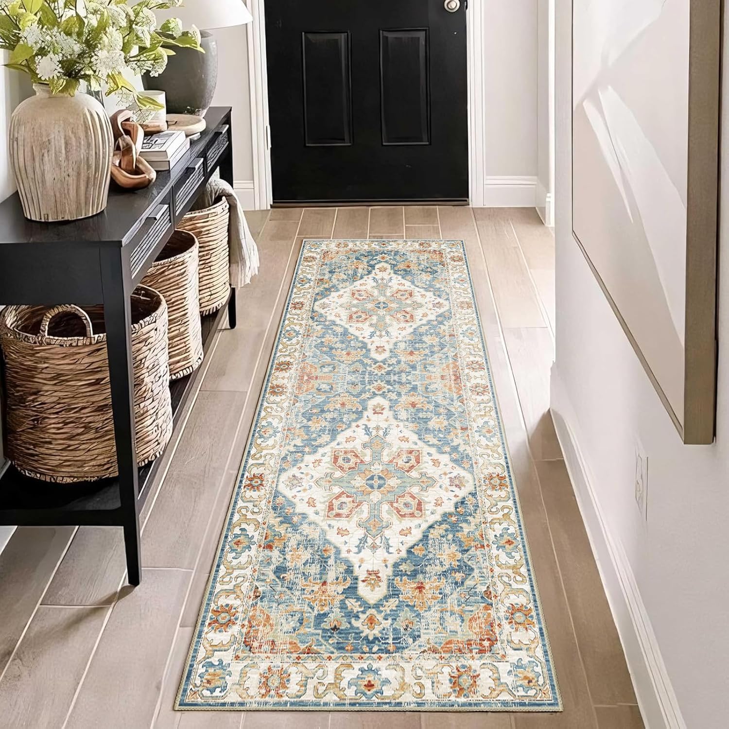 Bohemian Runner Rug - Soft, Anti-Slip Kitchen Carpet