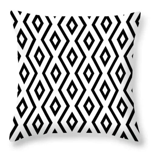 Pillow Cover - Modern Nordic Geometric Black White Design