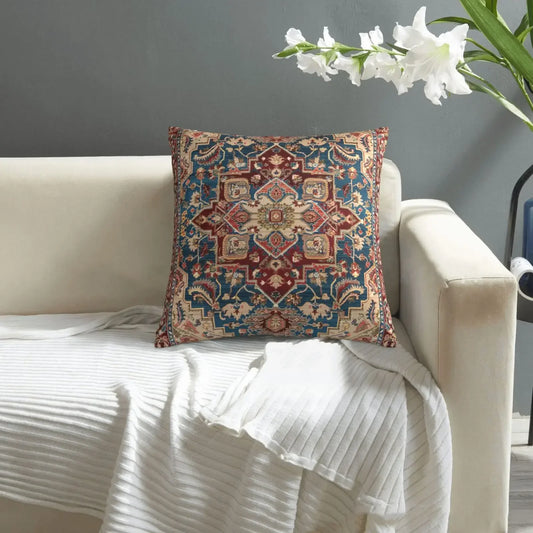Moroccan ethnic cushion cover, short plush pillowcase 40x40 sofa decorative cushion cover, home decoration