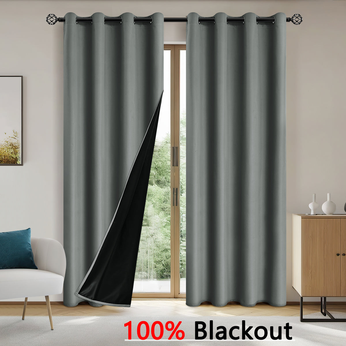 Blackout Curtains 1pc: Total Privacy, Bedroom & Living Room