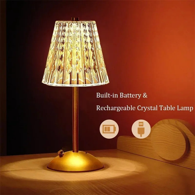 Cordless Touch Lamp: Dimmable, 3 Colors, Battery Operated