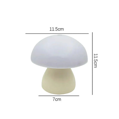 Table Lamp: LED Mushroom Lamp - Touch Dimmer, USB Night Light