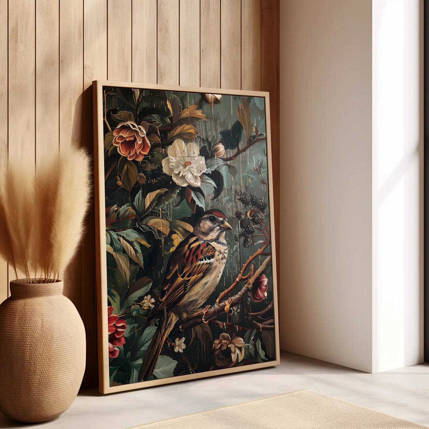 William Morris Flower Animals Wall Art Canvas Print