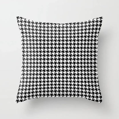 Pillow Cover - Modern Nordic Geometric Black White Design