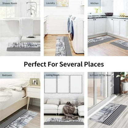 Creative Bohemian Moroccan Printed Floor Mat Hallway Machine Washable Rug Suitable for Bedroom, Living Room, Dining Room Kitchen
