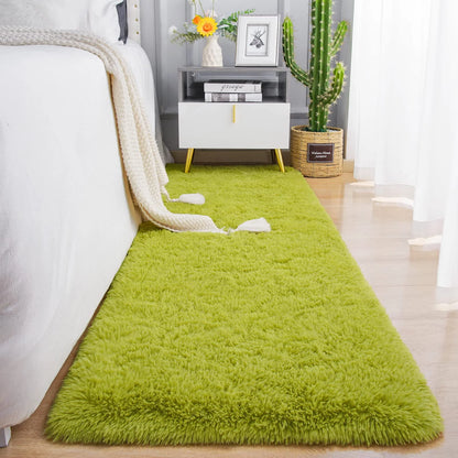 Tie-Dye Runner Area Rug - Shaggy Bedside Mat for Kids' Rooms